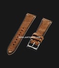 Strap Romeo Handmade in Italy 20mm Brown Leather Silver Buckle 112BD16-20X16-0