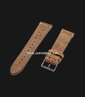 Strap Romeo Handmade in Italy 20mm Brown Leather Silver Buckle 112BD16-20X16-1