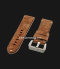 Strap Romeo Handmade in Italy 24mm Brown Leather Silver Buckle 112BD16-24X22-0
