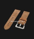 Strap Romeo Handmade in Italy 24mm Brown Leather Silver Buckle 112BD16-24X22-1