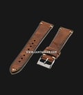 Strap Romeo Handmade in Italy 20mm Brown Leather Silver Buckle 112BD17-20X16-0
