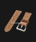 Strap Romeo Handmade in Italy 24mm Brown Leather Silver Buckle 112BD17-24X22-1