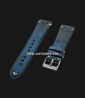 Strap Romeo Handmade in Italy 20mm Blue Leather Silver Buckle BERLUTIBLUE-20X16-0