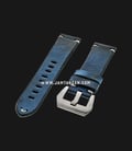 Strap Romeo Handmade in Italy 22mm Blue Leather Silver Buckle BERLUTIBLUE-22X20-0