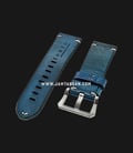 Strap Romeo Handmade in Italy 24mm Blue Leather Silver Buckle BERLUTIBLUE-24X22-1