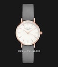 Rosefield 26WGR-264 Ladies White Dial Grey Leather Strap-0