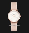 Rosefield 26WPR-263 Ladies White Dial Pink Leather Strap-0