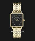 Rosefield QBSG-Q17 Ladies Black Dial Gold Stainless Steel Strap-0