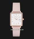 Rosefield QWPR-Q11 Ladies White Dial Pink Leather Strap-0