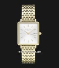 Rosefield QWSG-Q09 Ladies White Dial Gold Stainless Steel Strap-0