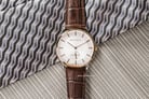 Seagull 219.388 Bauhaus Mechanical Silver Dial Brown Leather Strap-4