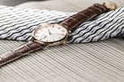 Seagull 219.388 Bauhaus Mechanical Silver Dial Brown Leather Strap-5