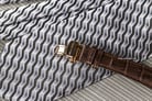Seagull 219.388 Bauhaus Mechanical Silver Dial Brown Leather Strap-6