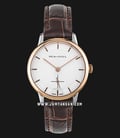 Seagull 219.388L Bauhaus Style Automatic Mechanical Ladies Silver Dial Brown Leather Strap-0