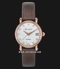 Seagull 719.387 Automatic Mechanical Ladies White Mother of Pearl Dial Brown Leather Strap-0