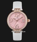 Seagull 719.753L-WH Classic Mechanical Ladies Pink Dial White Leather Strap-0
