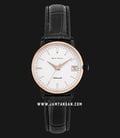 Seagull D219.101L Classic Automatic Mechanical Ladies White Dial Black Leather Strap-0