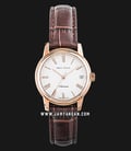 Seagull D519.405L Classic Automatic Mechanical Ladies White Dial Brown Leather Strap-0
