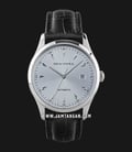 Seagull D819.447-WH Classic Automatic Mechanical Silver Dial Black Leather Strap-0