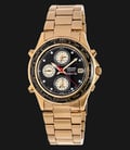 Seiko Chronograph SEL012J Sports Quartz Watch Black Dial Gold Stainless Steel-0