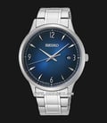 Seiko Classic SGEH89P1 Discover More Men Blue Dial Stainless Steel Strap-0