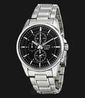Seiko Chronograph SNAF03P1 Black Dial Stainles Steel -0