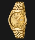 Seiko 5 Sports SNK366K1 Automatic Gold Dial Gold Stainless Steel Strap-0