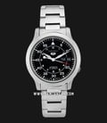 Seiko 5 SNK809K1 Automatic 21 Jewels Black Military Stainless Steel Bracelet-0