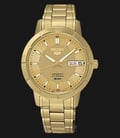 Seiko 5 Sports SNK888K1 Automatic Gold Dial Gold Stainless Steel Strap-0
