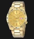 Seiko 5 Sports SNKE06K1 Automatic Gold Dial Gold Stainless Steel Strap-0