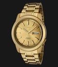 Seiko 5 Sports SNKE56K1 Automatic Gold Dial Gold Stainless Steel Strap-0