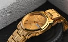 Seiko 5 Sports SNKK76K1 Automatic Gold Dial Gold Stainless Steel Strap-5