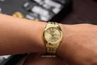 Seiko 5 Sports SNKL28K1 Automatic Gold Dial Gold Stainless Steel Strap-6