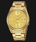 Seiko 5 Sports SNKL48K1 Automatic Gold Dial Gold Stainless Steel Strap-0