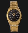 Seiko 5 Sports SNKL50K1 Automatic Black Dial Gold Stainless Steel Strap-0