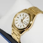 Seiko 5 Sports SNKL58K1 Automatic White Dial Gold Stainless Steel Strap-5
