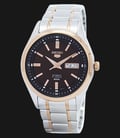 Seiko 5 SNKN94K1 Automatic Brown Dial Dual Tone Stainless Steel Strap-0