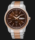 Seiko 5 Sports SNKP18K1 Automatic Brown Dial Dual Tone Stainless Steel Strap-0