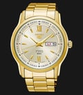 Seiko 5 Sports SNKP20K1 Automatic Light Gold Dial Gold Stainless Steel Strap-0