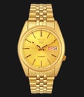 Seiko 5 SNXJ94K1 Automatic Gold Dial Gold Tone Stainless Steel -0