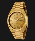 Seiko 5 Sports SNXS80K1 Automatic Gold Dial Gold Stainless Steel Strap-0