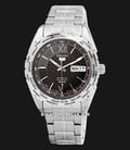 Seiko 5 Sports SNZG59K1 World Time Automatic Dark Brown Dial Stainless Steel Strap-0