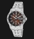 Seiko 5 SNZJ25K1 Sports Automatic Brown Dial Stainless Steel Strap-0