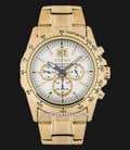 Seiko Lord SPC244P1 Discover More Chronograph Man Silver Dial Gold Stainless Steel Strap-0
