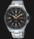 Seiko 5 Sports SRP155K1 Automatic Black Dial Stainless Steel Strap-0