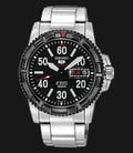 Seiko 5 Sports SRP217K1 Automatic Black Dial Stainless Steel Strap-0