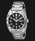 Seiko 5 Sports SRP281K1 Automatic Black Dial Stainless Steel Strap-0