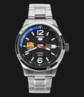 Seiko 5 Sports SRP301K1 Barcelona Automatic Black Dial Stainless Steel Strap-0