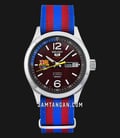 Seiko 5 Sports SRP305K1 Barcelona Automatic Red Patterned Dial Dual Tone Nylon Strap-0