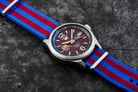 Seiko 5 Sports SRP305K1 Barcelona Automatic Red Patterned Dial Dual Tone Nylon Strap-6
